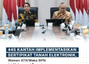 Pencapaian Sertifikat Tanah Elektronik Sudah Lampaui Target