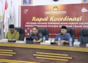 KPU Bangkep Menggelar Kegiatan Rakor Mitigasi Potensi Permasalahan Hukum dalam Penyelenggaraan Pilkada Serentak Tahun 2024