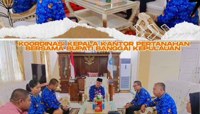 Kakan Pertanahan Kabupaten Bangkep Laksanakan Koordinasi dengan Bupati Banggai Kepulauaan