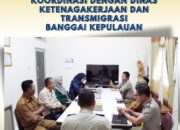 Kantah Bangkep Koordinasi Dengan Disnakertrans Kabupaten Banggai Kepulauan