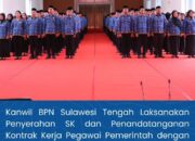 Kanwil BPN Sulteng Laksanakan Penyerahan SK dan Penandatanganan Kontrak Kerja PPPK