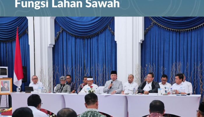 Rakor dengan Kepala Daerah Se-Jawa Barat, Menteri Nusron Ungkap Skema Penggantian dan Sanksi Alih Fungsi Lahan Sawah