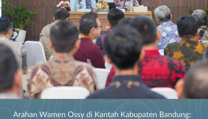 Wakil Menteri ATR/BPN, Ossy Dermawan, memberikan arahan kepada jajaran Kantor Pertanahan Kabupaten Bandung Terkait Peningkatan Kualitas Layanan Pertanahan Yang Murah, Cepat, dan Tetap Prudent