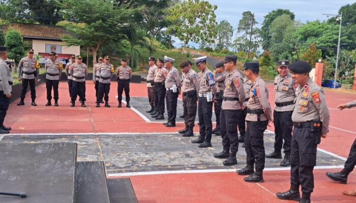 Mantapkan Operasi Keselamatan Tinombala 2026, Polres Bangkep Gelar Apel Pengecekan Personel