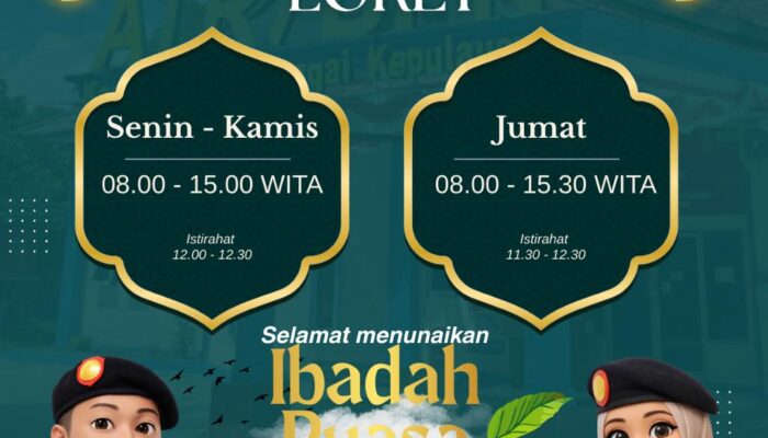 Info Jam Pelayanan Loket Kantor Pertanahan Kabupaten Banggai Kepulauan Selama Bulan Suci Ramadhan