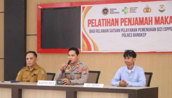 Tingkatkan Standar Gizi, Polres Bangkep Gelar Training Penjamah Makanan SPPG Bersama Dinkes