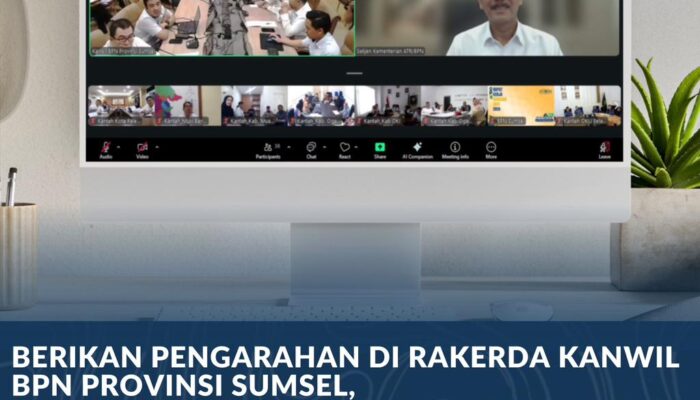 Berikan Pengarahan di Rakerda Kanwil BPN Provinsi Sumsel, Sekjen ATR/BPN: Kemampuan Kelola Tiga Instrumen Jadi Kunci Sukses Pemimpin
