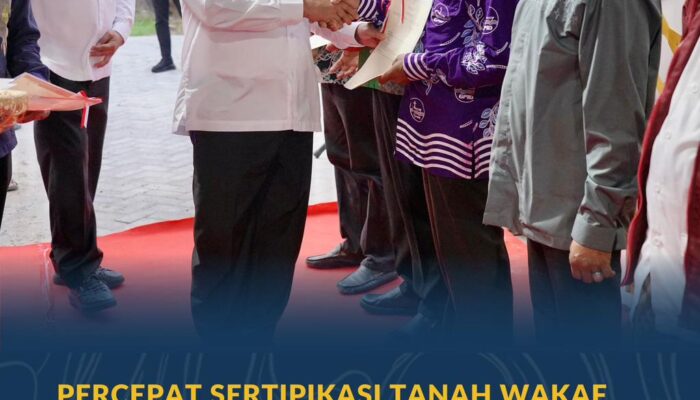 Percepat Sertipikasi Tanah Wakaf, Menteri ATR/Kepala BPN Serahkan 33 Sertipikat untuk Rumah Ibadah di Sulawesi Tengah