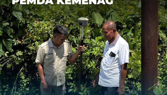 Kantor Pertanahan Kabupaten Banggai Kepulauan Melaksanakan Kegiatan Pengukuran tanah Aset Milik Pemerintah Daerah (PEMDA) yang Diperuntukkan Bagi Kementerian Agama (KEMENAG)