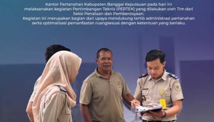 Kegiatan Pertimbangan Teknis (PERTEK) yang dilakukan oleh Tim dari Seksi Penataan dan Pemberdayaan
