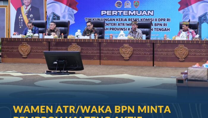 Wamen ATR/Waka BPN Minta Pemprov Kalteng Aktif Selesaikan Masalah Pertanahan Lewat GTRA