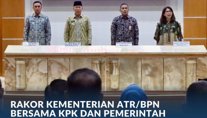 Rakor Kementerian ATR/BPN Bersama KPK dan Pemerintah Daerah se-Sultra, Hasilkan Komitmen Pencegahan Korupsi dan Peningkatan Ekonomi Daerah