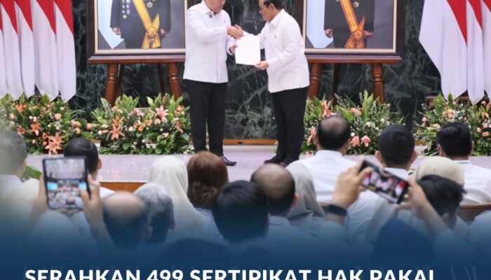 Serahkan 499 Sertipikat Hak Pakai, Kementerian ATR/BPN Amankan Rp124 Triliun Aset Pemprov DKI Jakarta Sepanjang 2026