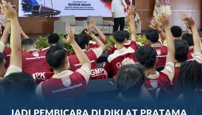 Jadi Pembicara di Diklat Pratama DPP GMPK, Menteri Nusron: Nasionalisme Menjadikan Bangsa yang Kuat