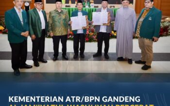 Kementerian ATR/BPN Gandeng Al Jam’iyatul Washliyah Percepat Sertipikasi Tanah Wakaf dan Aset Organisasi Keagamaan