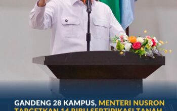 Gandeng 28 Kampus, Menteri Nusron Targetkan 14 Ribu Sertipikasi Tanah Wakaf di Sulsel Rampung dalam Satu Tahun