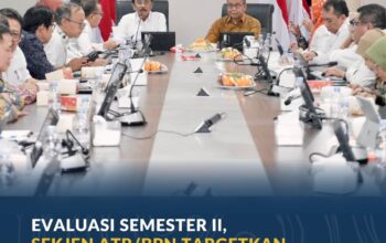 Evaluasi Semester II, Sekjen ATR/BPN Targetkan Capaian Kinerja 98% untuk Tahun 2026