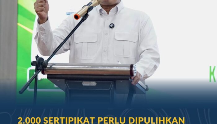 2.000 Sertipikat Perlu Dipulihkan Pascabencana di Aceh Tamiang, Menteri Nusron Targetkan Selesai pada Akhir Desember