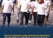 Rehat Sejenak dari Aktivitas Kantor, Kementerian ATR/BPN Adakan Slow Run Rutin Sepulang Kerja