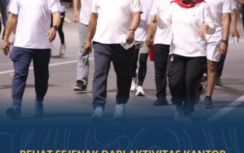 Rehat Sejenak dari Aktivitas Kantor, Kementerian ATR/BPN Adakan Slow Run Rutin Sepulang Kerja