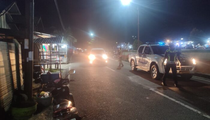 Ciptakan Kamseltibcar Lantas, Satlantas Polres Bangkep Intensifkan Patroli Blue Light di Titik Rawan