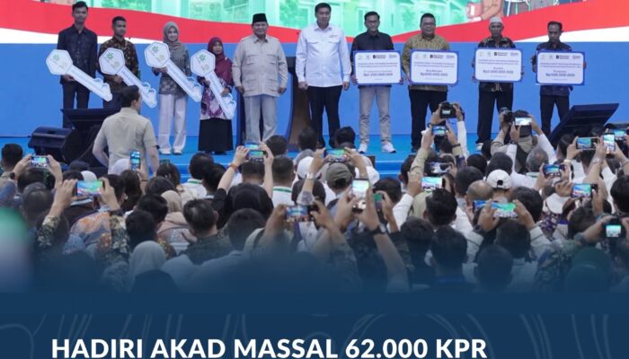 Hadiri Akad Massal 62.000 KPR Rumah Subsidi, Menteri Nusron: Legalitas Tanah Beri Kepastian bagi Masyarakat
