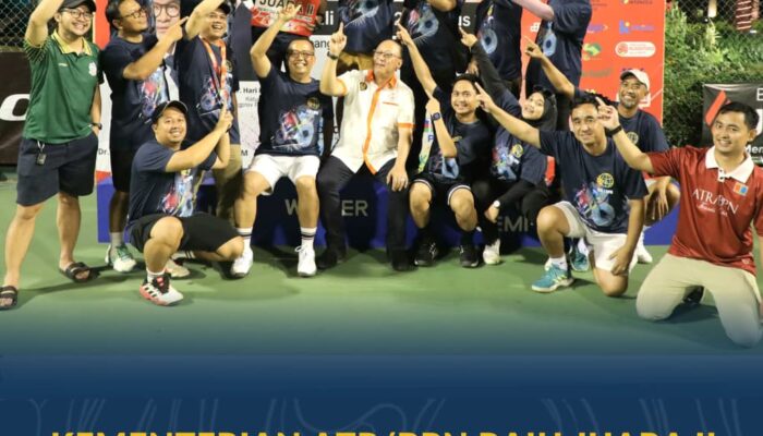 Kementerian ATR/BPN Raih Juara II Beregu Turnamen Tenis Piala Gubernur DKI Jakarta 2026