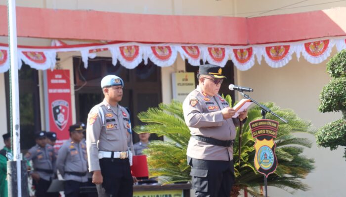 Kapolres Bangkep Pimpin Upacara Sertijab Kabagops, Komitmen Tingkatkan Kinerja dan Pelayanan Publik