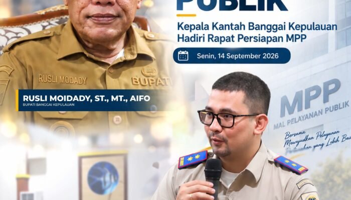 Sinergi Pelayanan Publik, Kepala Kantah Kabupaten Banggai Kepulauan Hadiri Rapat Persiapan MPP