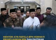Menteri ATR/Kepala BPN Hormati Proses Hukum KPK dan Pastikan Pelayanan Pertanahan Tetap Berjalan
