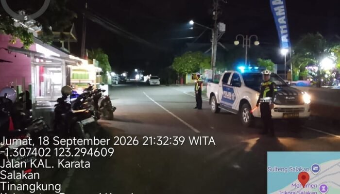 Tekan Angka Pelanggaran, Satlantas Polres Bangkep Sisir Jalur Protokol Salakan