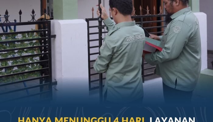 Hanya Menunggu 4 Hari, Layanan Pengukuran Pertanahan Lebih Terukur, Teratur, dan Pasti
