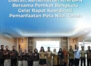 Upayakan Optimalisasi Pajak Daera, Kementerian ATR/BPN Bersama Pemkot Bengkulu Gelar Rapat Koordinasi Pemanfaatan Peta Nilai Tanah